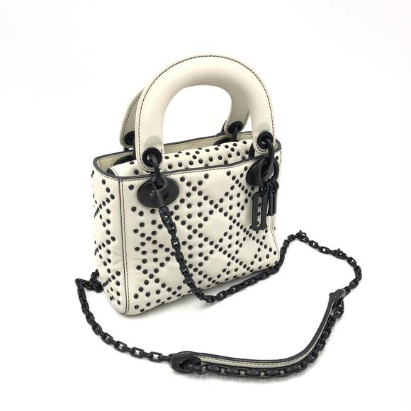 Christian Dior Lady Dior Studded Mini Chain Leather Shoulder Bag - Picture 3 of 11